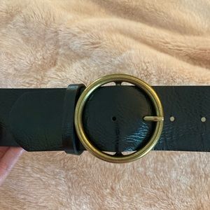 Black faux Leather Belt NWT